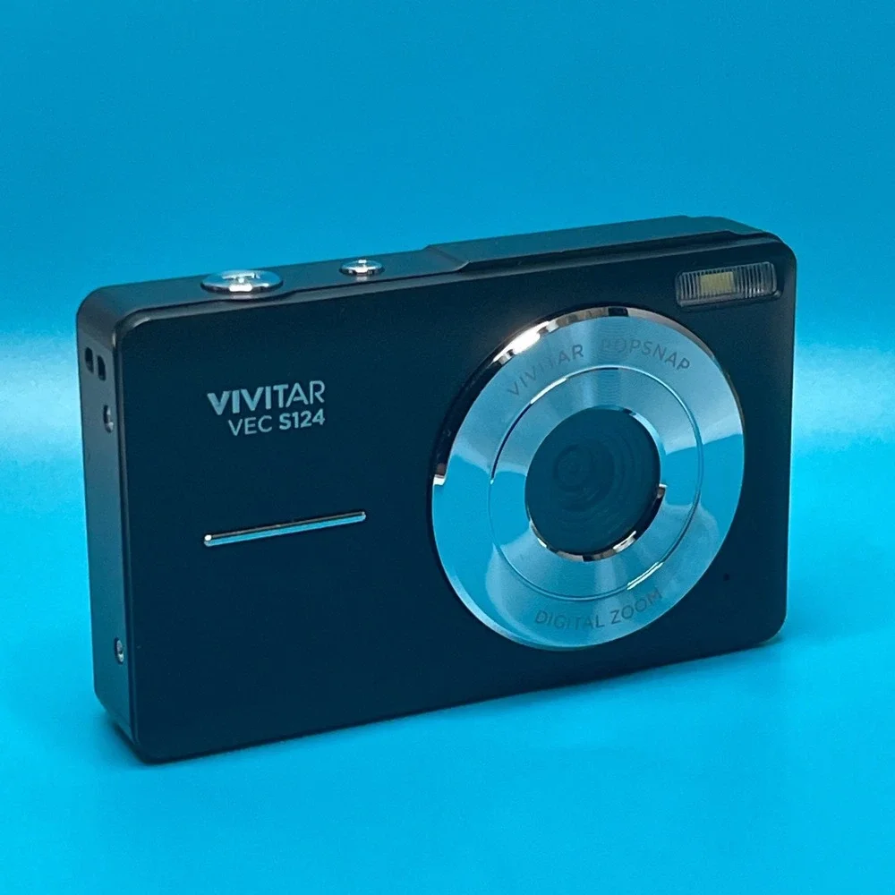 Vivitar VEC S124 Popsnap Digital Point and Shoot Camera Black Y2K